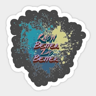 Know Better Do Better, Colourful Heart Sticker